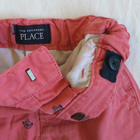 children's place muted pink skull print cotton shorts 12-18 months baby boys - Picture 3 of 5